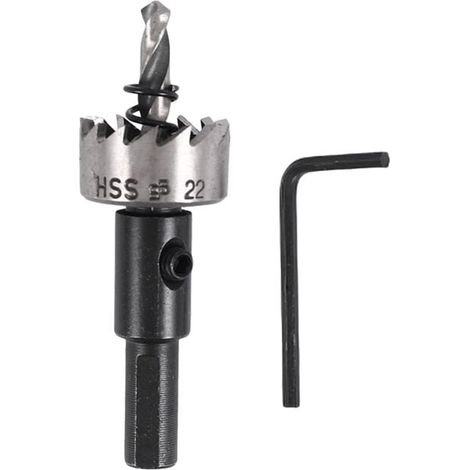 Seghe a tazza HSS per forare l'acciaio, adatte per legno, fresa per metalli legati, 22 mm (1/4)