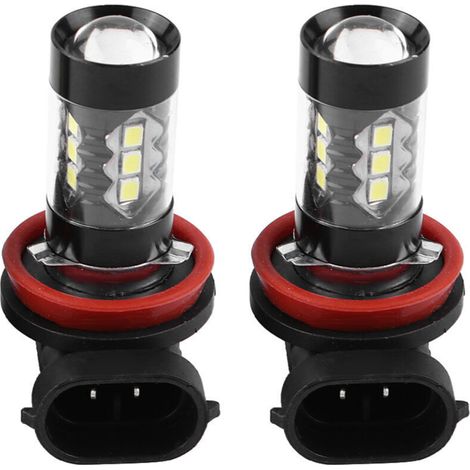 2 pièces H11 H8 12V‑24V 80W ampoules LED de brouillard et lumière de jour pour voiture,de DEBUNS