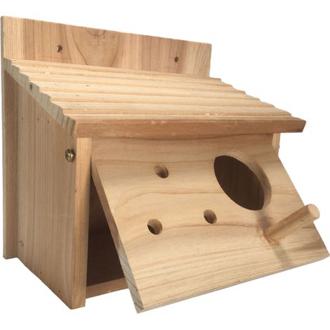Mangeoire en bois avec façade ouvrable