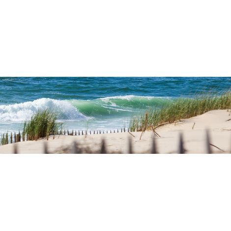 Tableau sur toile vagues bassin d'Arcachon 30x97 cm - Impression sur Toile Murale Décorative - Image imprimée en HD sur Toile - Toile sur Châssis en Bois FSC - Fabriqué en France