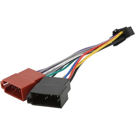 Adaptateur de faisceau radio stéréo remplacement de connecteur de faisceau de cblage ISO pour Sony JVC (1/5)