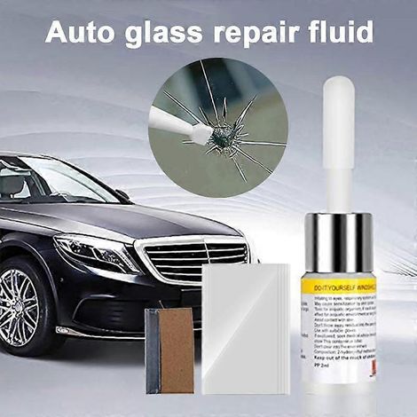 Liquide de réparation pour pare-brise de voiture, correcteur de rayures et de fissures pour vitres de voiture avec autocollants de durcissement (1/5)