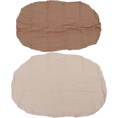 Lot de 2 housses de matelas à langer pour table à langer, réutilisables et amovibles, draps de change pour bébé, coton doux, taille standard, lavables en machine (1/5)