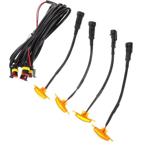POPETPOP Feux de LED Voiture Lampes Jaunes Claires Angle Large (1/5)