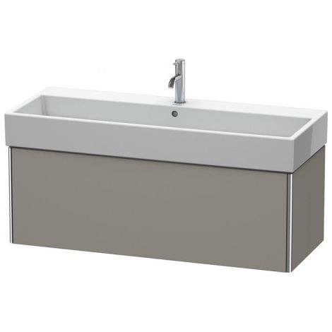 Duravit XSquare Vanity unit à suspension murale 118,4x 46,0 cm, 1 tiroir, pour lavabo Vero Air 235012, Couleur (avant/corps): Gris pierre Vernis satiné mat Soie - XS409709292