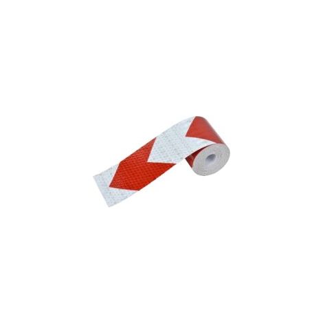 Adhesivo reflectante rojo y blanco, cinta de advertencia autoadhesiva, tira de seguridad, tira de visibilidad nocturna para coche/moto/bicicleta, 5300 cm, PVC-Crezuo