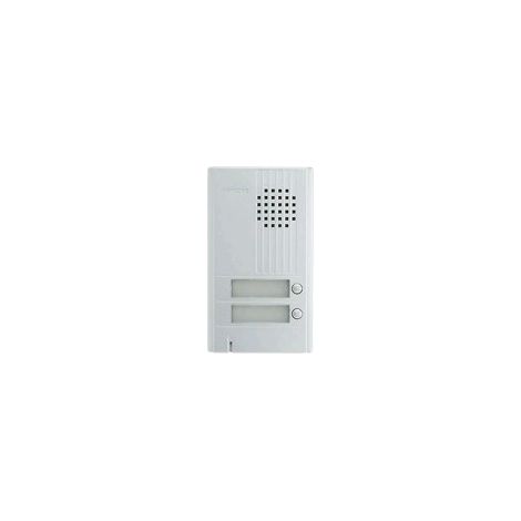 Aiphone – Platine saillie 2 BP avec façade aluminium – Interphone 2 fils – Communication audio – Gâche électrique intégrée (1/3)