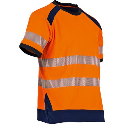 T-shirt manches courtes Lampion haute visibilité, anti-UV - Orange/Marine - T7 XXXL - LMA - 9193 T3XL
