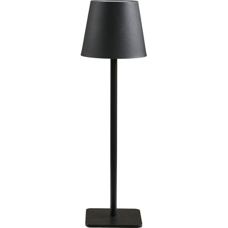 Lampada da tavolo ricaricabile Bradford in metallo nero (1/5)