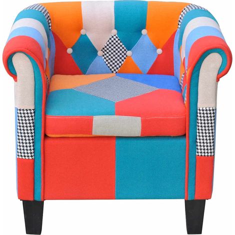 Maison Exclusive - Fauteuil avec design de patchwork Tissu (1/5)