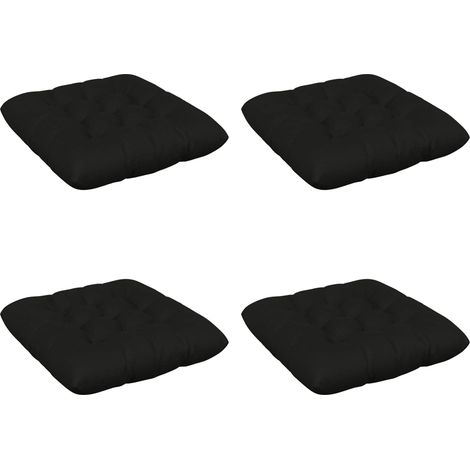 Sitzkissen VIANEN 4 stk. 100 % Polyester Schwarz vidaXL (1/5)