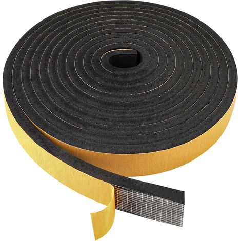Bande d'étanchéité autocollante en caoutchouc mousse Pour porte, fenêtre Anti-collision Isolation acoustique (12x3mmx20m) (1/5)