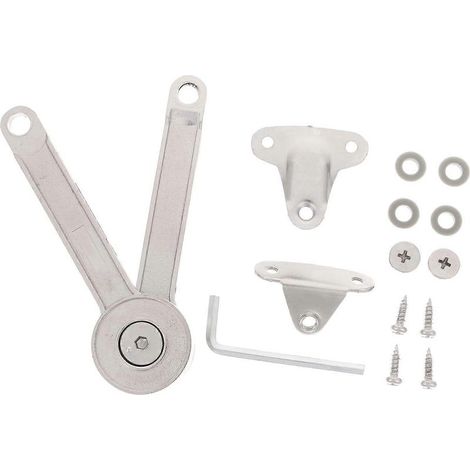 Coperchio a cerniera supporto pieghevole porte soft close con base argento-robusto (1/5)