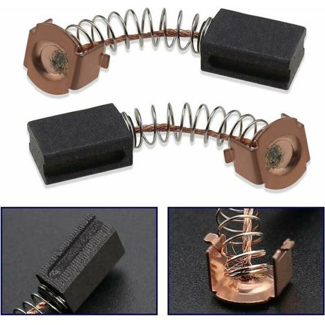 Set di 2 paia spazzole carbone motore 12x8x5 mm compatibili con trapano a colonna WS125 (1/2)