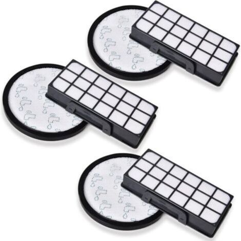 Lot de 3 filtres pour aspirateurs Rowenta XTrem Power Cyclonic RO6921EA RO6941EA RO6963EA RO6971EA RO6984EA RO6993EA (modèle RO69XX) Pièces de rechange X-Trem Power Cyclonic ZR006001