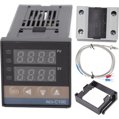 Jeffergarden Thermostat PID pour poulailler 0-400 °C avec relais thermocouple 100-240 V 40 A