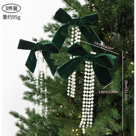 Weihnachtsdekorationen, Perlenschleifen, Christbaumschmuck, Weihnachtsfensterdekorationen