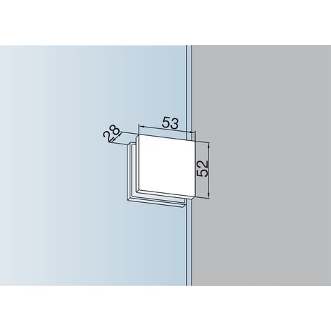 Schraubhalterung PT 90, Glasstärke 10 mm, silber eloxiert (07.021)  Glastürbeschlag - Zubehör dormakaba