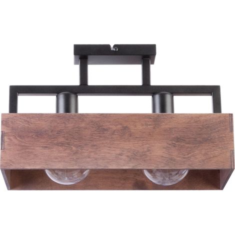 Sigma Dakota lámpara de techo negro y marrón 40 cm