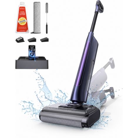 Ultenic AC1 T-Flex, Design plat à 180°, 25kPa, Autonomie 60min, Nettoyage bord, Brosse anti-enchevêtrement, Réservoir de 1.5L, Aspirateur balai Laveur