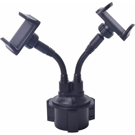 de Voiture pour Smartphone, Rotation à 360 °, Double Porte-gobelet réglable en Hauteur, Universel pour téléphone Portable, de Verre de Voiture (1/5)