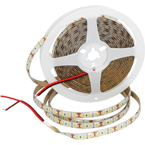 Ruban LED 12V pour Extérieur IP65, 600 LED par Rouleau de 5 Mètres. Bande Lumineuse Étanche pour Terrasse, Patio, Jardin, Façade (Alimentation non Incluse) - Lumière Froide 6000K (1/5)