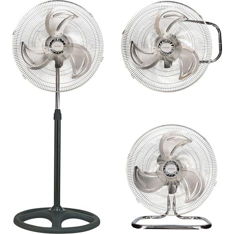 Metallventilator 3 in 1 (Tisch, Wand und Boden) 45 cm 70 W