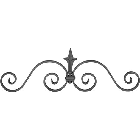 Parte superiore del cancello- Altezza 160mm Larghezza 470mm 12x6mm piatto - Ferro battuto - Saldatura