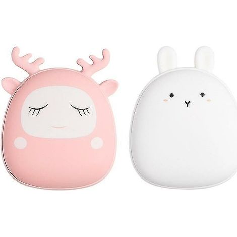 Chauffage portatif multifonctionnel de 4000 Mah avec alimentation USB, chauffage hivernal, rechargeable - (2 off)