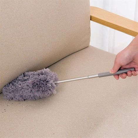 Teleskop-Federstaubwedel,5-teiliges Reinigungsset,Federstaubwedel ausziehbar bis zu 85 cm,Spinnwebenbürste mit Teleskopgriff,Waschbare Mikrofaser (1/4)