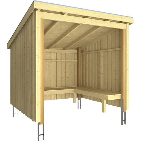FRANKEL kaiserkraft, Cabane à barbecue Nordic, en bois, h x l (1/5)