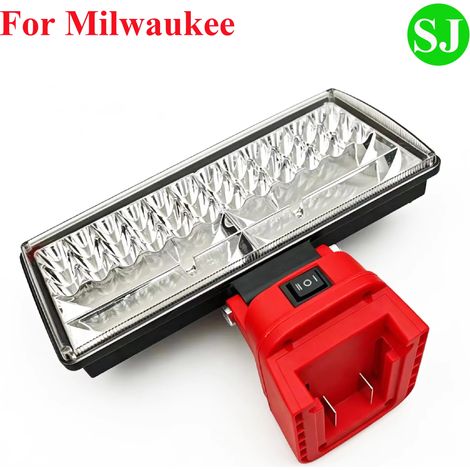 (Pour Milwaukee) Pour Dewalt, Milwaukee, Makita, lampe de pêche projecteur à batterie au lithium M18, lampe de travail LED extérieure avec batterie externe USB (1/5)