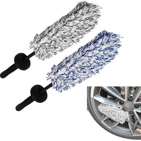 2PCS Brosse pour Jantes en Microfibre, Brosse Jantes Voiture, pour Un Nettoyage en Douceur Jusque dans Le Fond de la Jante (1/5)