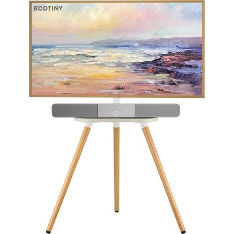TV Stand for 43-65 inch OLED LED LCD Screen up to 35 kg  Stable Wooden TV Stand with Wooden Top, VESA Max 400 x 400 mm, Black Walnut Wood (1/5)