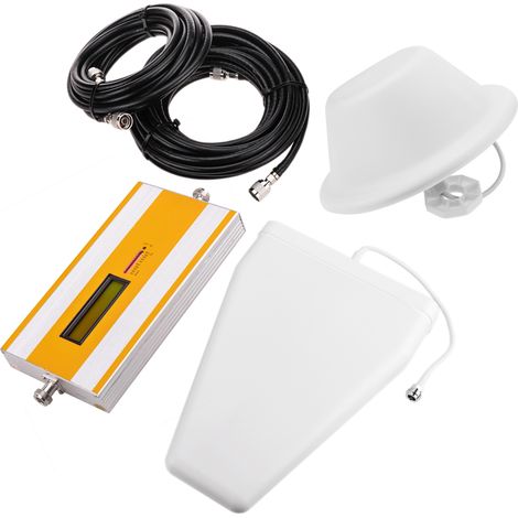 BeMatik - Répétiteur d'amplificateur GSM 1800MHz 70dB avec antennes et câbles (1/5)