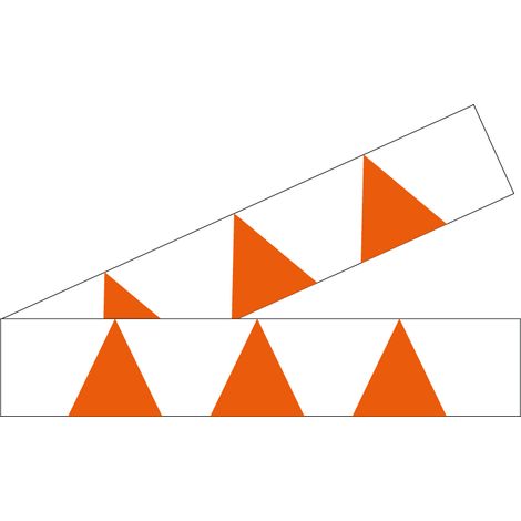 Lot 2 bandes 52mm x 1m - Triangles Orange - 4640341 (1/2)