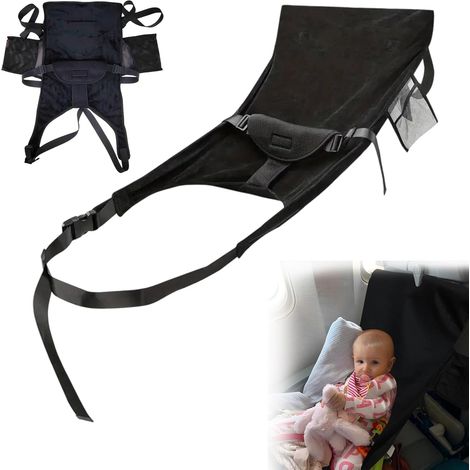 Hamac Avion Bébé, Lit Bébé Voyage Portable  Repose-Pieds Ergonomique & Sécurisé  Extension de Siège Enfant pour Avion et Voiture  Cadeau Must-Have pour Familles en Voyage