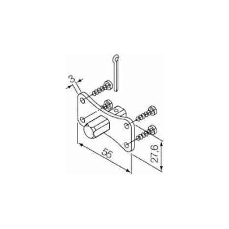 Nice 525.10013/AX - Bolzen Vierkant 10 mm
