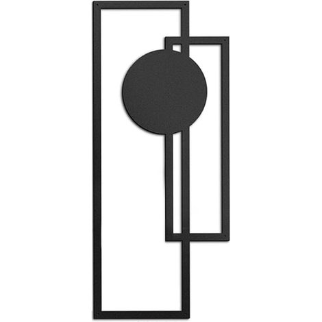 Panneau Mural Décoratif En Métal - Design Géométrique Moderne - Pour Intérieur Et Bureau - 1 Pièce (1/5)