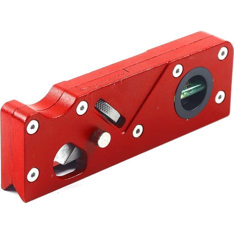 AIDUCHO Handhobel für die Holzbearbeitung - 45° abgewinkelte Schneide - Verstellbarer Fasenhobel - Für die Holzbearbeitung (rot) (1/3)