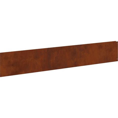 Raseneinfassung 20 pcs 100 x 18 cm Stahl Rostig vidaXL