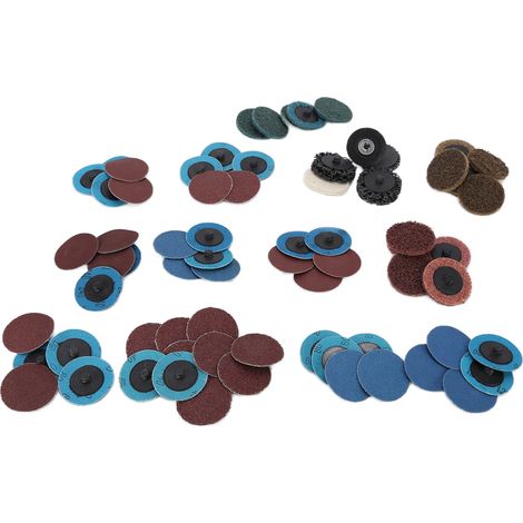 Ortviai Disques abrasifs pour ponceuse orbitale 70 pièces (40–240 ) en tissu abrasif alumine et zirconium, nylon renforcé (1/5)