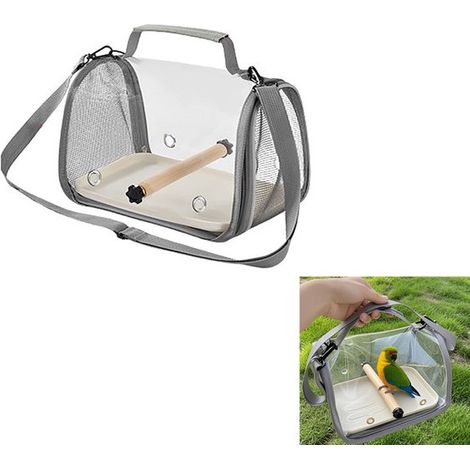 Zaino per uccelli, zaino da viaggio portatile per uccelli, zaino trasparente traspirante con vista panoramica, pieghevole per il trasporto. (1/5)