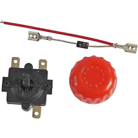 Interrupteur de chauffage 250 V 16 A 3 broches avec bouton et diode 5408, interrupteur thermostatique pour chauffage soufflant électrique en forme de soleil, chauffage d'appoint à air chaud ( ) (1/5)