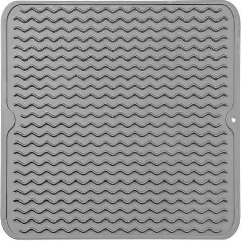 Silikon-Abtropfmatte – hellgrau – mittlere Größe 30 x 40 cm, 190 g - Silikon-Abtropfmatte – hellgrau – mittlere Größe 30 x 40 cm, 190 g (1/5)