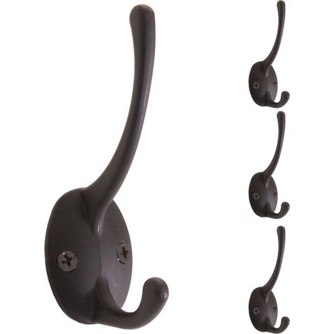 [NON UTILIZZATO] Set 4x ganci per appendiabiti attaccapanni HHG-625 metallo