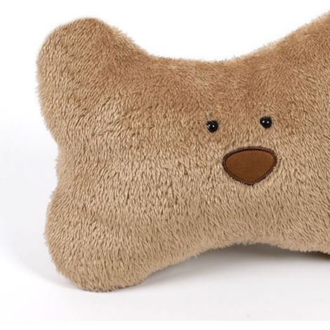 Coussin de voiture ours mignon en peluche douce et confortable, soulageant le stress, accessoire intérieur pour conducteur, accoudoir, appui-tête ours marron (1/5)