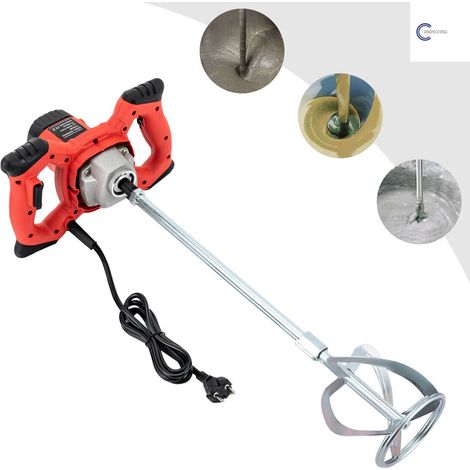 Senderpick – Mélangeur à mortier 1500W – 6 vitesses réglables 330-930 tr/min – Moteur en cuivre pour mélange efficace – Conception ergonomique