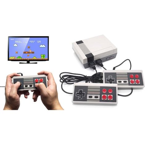 Console per videogiochi retrò Timeless Tools, 620 giochi, 2 controller, connessione RCA, processore 5200M, 1 GB di HDD, 6 MB di RAM, 13 x 10 x 7,5 cm, grigio. (1/5)