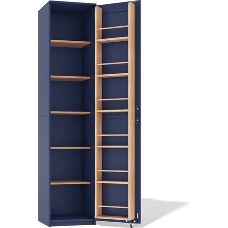 Armario de cocina con estantes en puerta y baldas ajustables 40 x 40 x 183 cm MDF azul MODENUIT (1/5)